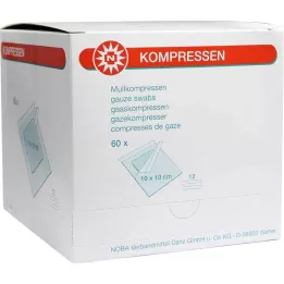 MULLKOMPRESSEN 10x10 cm sterilní 12cestný, 60 ks
