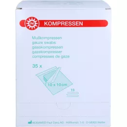 MULLKOMPRESSEN 10x10 cm sterilní 16cestný, 35X2 ks