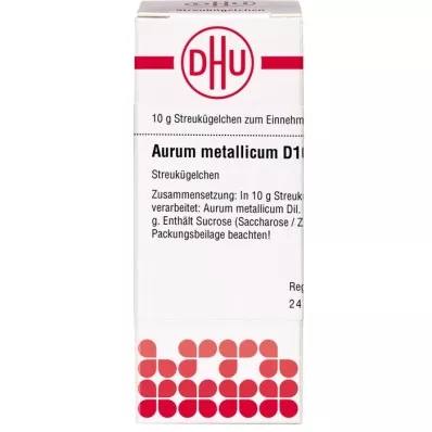 AURUM METALLICUM D 1000 globuli, 10 g