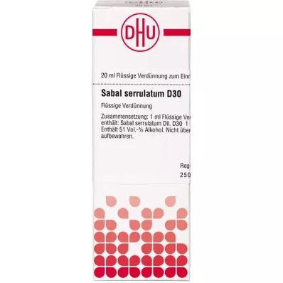 SABAL SERRULATUM D 30 Ředění, 20 ml SABAL SERRULATUM D 30 Ředění, 20 ml