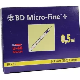 BD MICRO-FINE+ inzulinypr.0.5 ml U40 8 mm, 100x0,5 ml