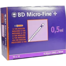 BD MICRO-FINE+ inzulinypr.0.5 ml U100 8 mm, 100x0,5 ml