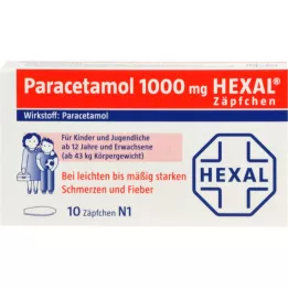 Paracetamol 1000 hexalové čípky, 10 ks
