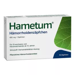 HAMETUM Čípky na hemoroidy, 10 ks