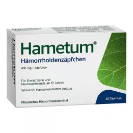 HAMETUM Čípky na hemoroidy, 25 ks