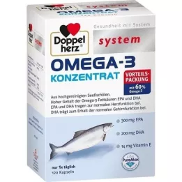 DOPPELHERZ Omega-3 koncentrátové systémové tobolky, 120 ks