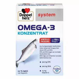 DOPPELHERZ Kapsle systému koncentrátu Omega-3, 120 ks