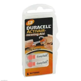 Baterie do sluchadel Duracell 13, 6 ks