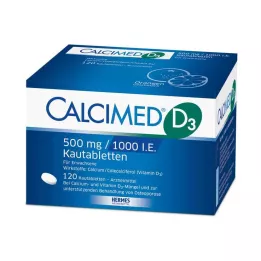 CALCIMED D3 500 mg/1000 I.E. žvýkací tablety, 120 ks