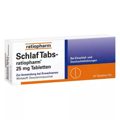SCHLAF TABS-ratiopharm 25 mg tablety, 20 ks SCHLAF TABS-ratiopharm 25 mg tablety, 20 ks