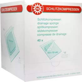SCHLITZKOMPRESSEN 10x10 cm sterilní 12násobný, 40X2 ks