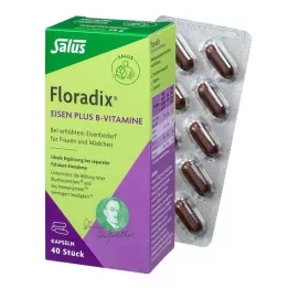 FLORADIX Železo plus vitamíny B v kapslích, 40 ks