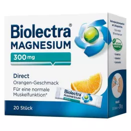 BIOLECTRA Hořčík 300 mg přímé pomerančové tyčinky, 20 ks