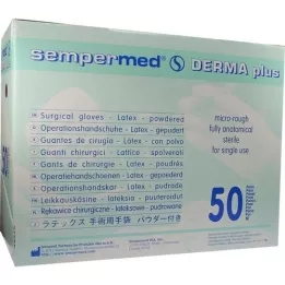 Sempermed Derma Plus OP Rukavice Sterilní prášková velikost 7.5, 50x2 ks