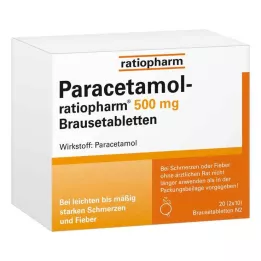 PARACETAMOL-ratiopharm 500 mg šumivé tablety, 20 ks