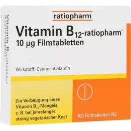 VITAMIN B12-RATIOPHARM 10 μg tablety potažené filmem, 100 ks