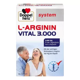 DOPPELHERZ L-Arginine Vital 3 000 systémové kapsle, 120 ks
