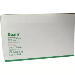 GAZIN Gáza komp. 7,5x7,5 cm sterilní 12vrstvé médium, 20X5 ks