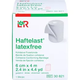 HAFTELAST Fixační obvaz, soudržný, bez latexu, 6 cm x 4 m, krémový, 1 kus