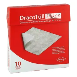 Dracotull Sil.10x10 cm silikonová podložka na kontrolu rány, 10 ks