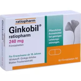 Ginkobil-ratiopharm 240 mg filmové tablety, 60 ks