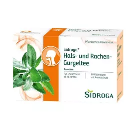 SIDROGA Čajové filtrační sáčky na kloktání hrdla a hltanu, 20X2,5 g