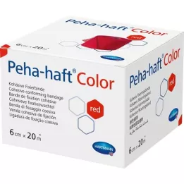 PEHA-HAFT Fixování barev. Latex -bez 6 cmx20 m červená, 1 ks