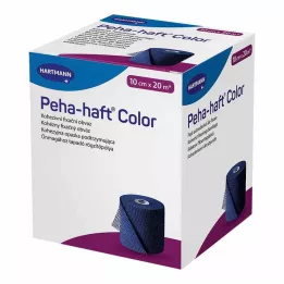 PEHA-HAFT Barevná fixační páska bez latexu 10 cm x 20 m modrá, 1 kus