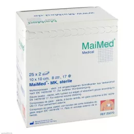 MULLKOMPRESSEN 10x10 cm sterilní 8cestný, 25X2 ks