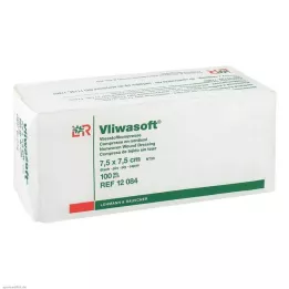 VLIWASOFT Komprese z netkané textilie 7,5x7,5 cm nesterilní 6l., 100 ks