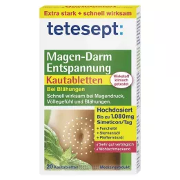 TETESEPT Gastrointestinální relaxační žvýkací tablety, 20 ks