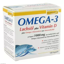 OMEGA-3 LACHSÖL plus Vit.D plus Omega-3 Konc., 100 ks