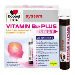 DOPPELHERZ Vitamin B12 Plus systém pitné ampule, 10X25 ml