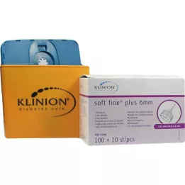 KLINION Měkká jemna plus jehla pera 0,25x6 mm 31 g, 110 ks