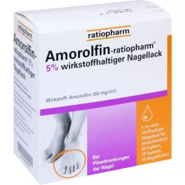 Amorolfin-ratiopharm 5% aktivní složka. Lak na nehty, 5 ml