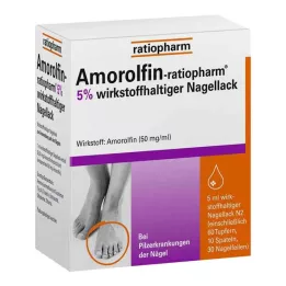 AMOROLFIN-ratiopharm 5% aktivní složka lak na nehty, 5 ml