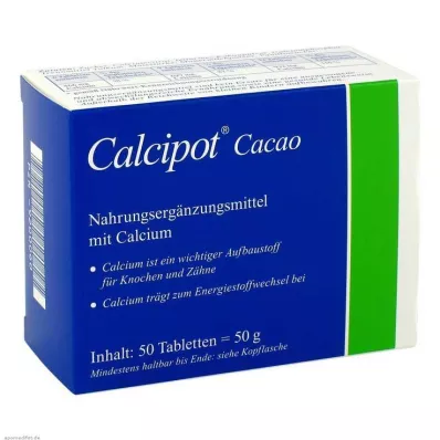 CALCIPOT Kakaové žvýkací tablety, 50 ks