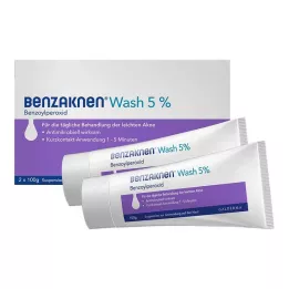BENZAKNEN Promývací 5% suspenze, 2X100 g