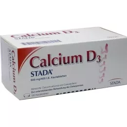 CALCIUM D3 STADA 600 mg/400 tj. Žvýkací tablety, 120 ks