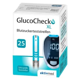 Testovací proužky na krevní cukr GlucoCheck XL , 25 ks
