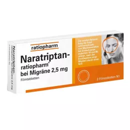 NARATRIPTAN-ratiopharm pro potahované tablety na migrénu, 2 ks