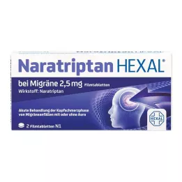 NARATRIPTAN HEXAL na migrénu 2,5 mg potahované tablety, 2 ks