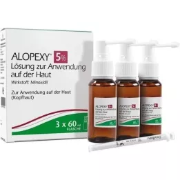 ALOPEXY 5% roztok pro použití na kůži, 3x60 ml