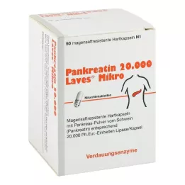 PANKREATIN 20 000 gastrorezistentních tvrdých tobolek Laves Micro, 50 ks