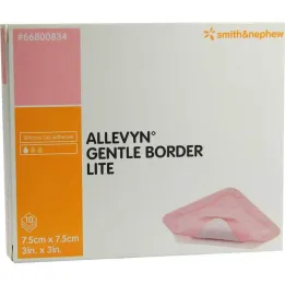 Allevyn Gentle Border Lite 7,5 x 7,5 cm pěnový obvaz, 10 ks