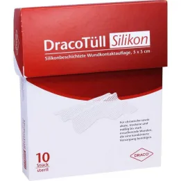 Dracotull Sil.5x5 cm silikonu odolná kontrola rány.Edice, 10ks