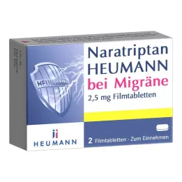 NARATRIPTAN Heumann na migrénu 2,5 mg potahované tablety, 2 ks