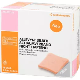 ALLEVYN Stříbrná pěnová hmota 4,5x5,5 cm nelepivá, 12 ks