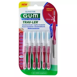 GUM Zásobník 1,4 mm Svíčka Pink Interdental + 6 Caps, 6 ks