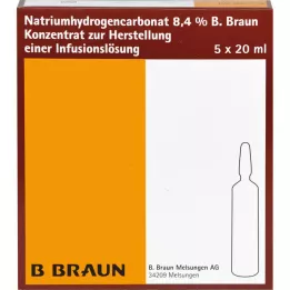 NATRIUMHYDROGENCARBONAT B.Brown 8,4% Glass, 5x20 ml